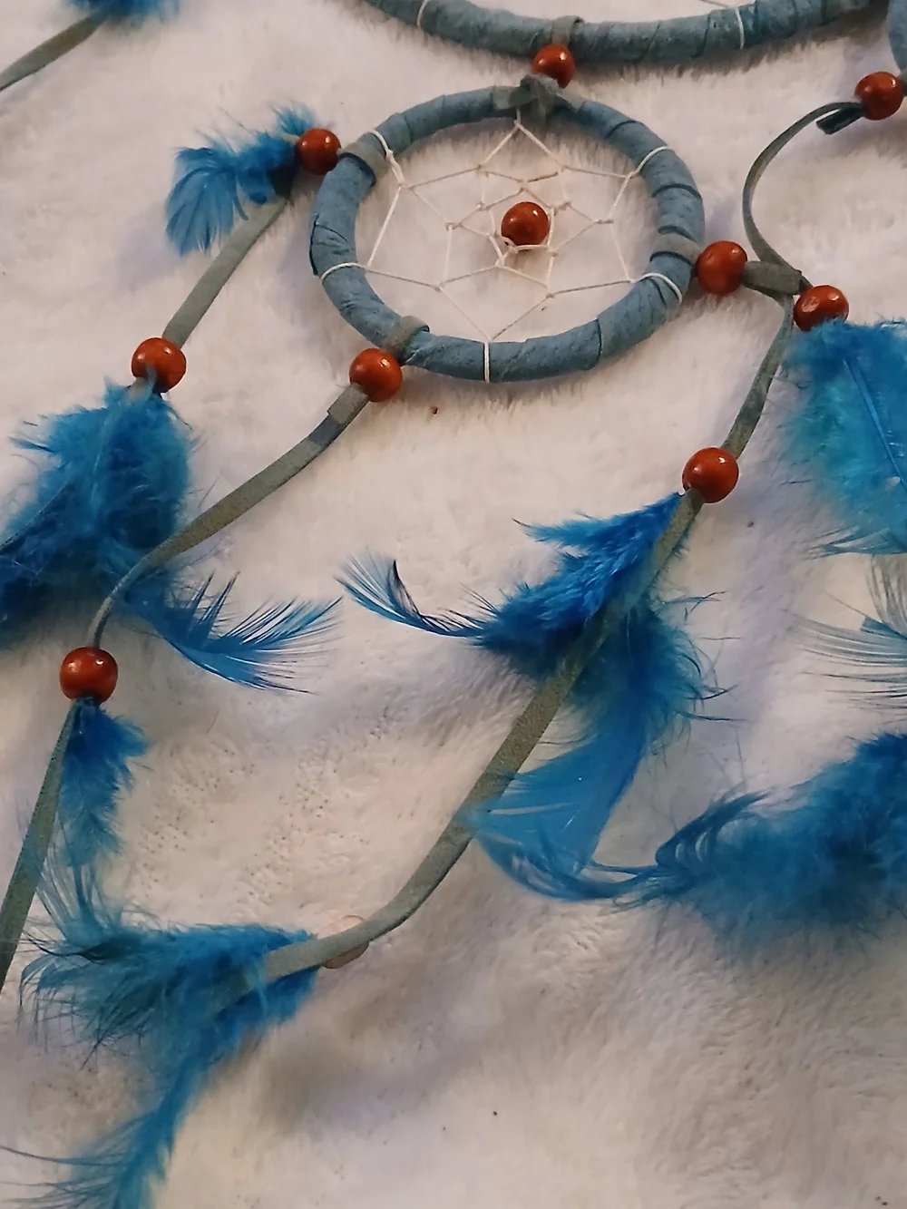 Dreamcatcher Feather Blue Indian Wall Hanging - LARGE